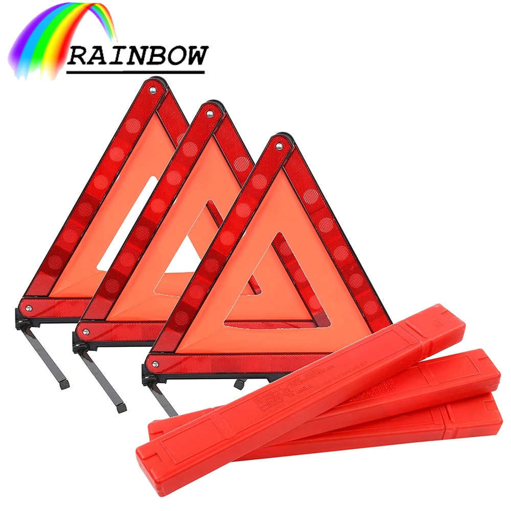 Universal Vehicle Auto Accessories Red/Orange Roadside Reflective Foldable Safety Emergency/Warning Triangle