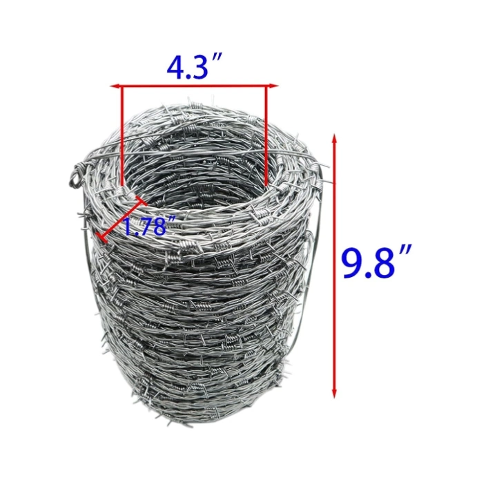 Hot Dipped Galvanized Wire Reverse Twisted Barbed Wire High Strength Steel Wire for Mesh Security Fencing