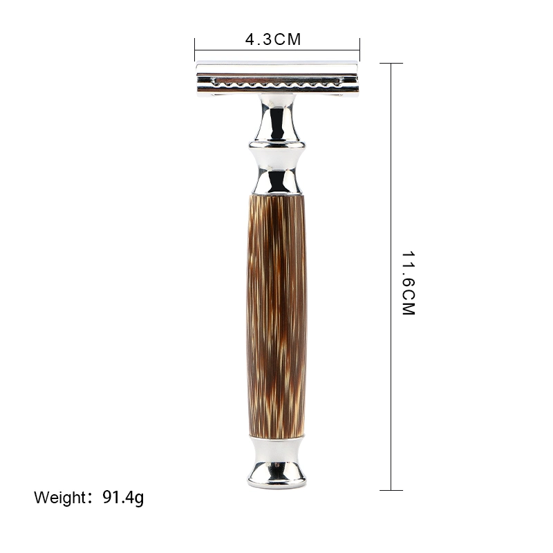 D659 Men&prime; S Shaving Natural Bamboo Handle Eco Shave Classic Double-Edge Safety Razor