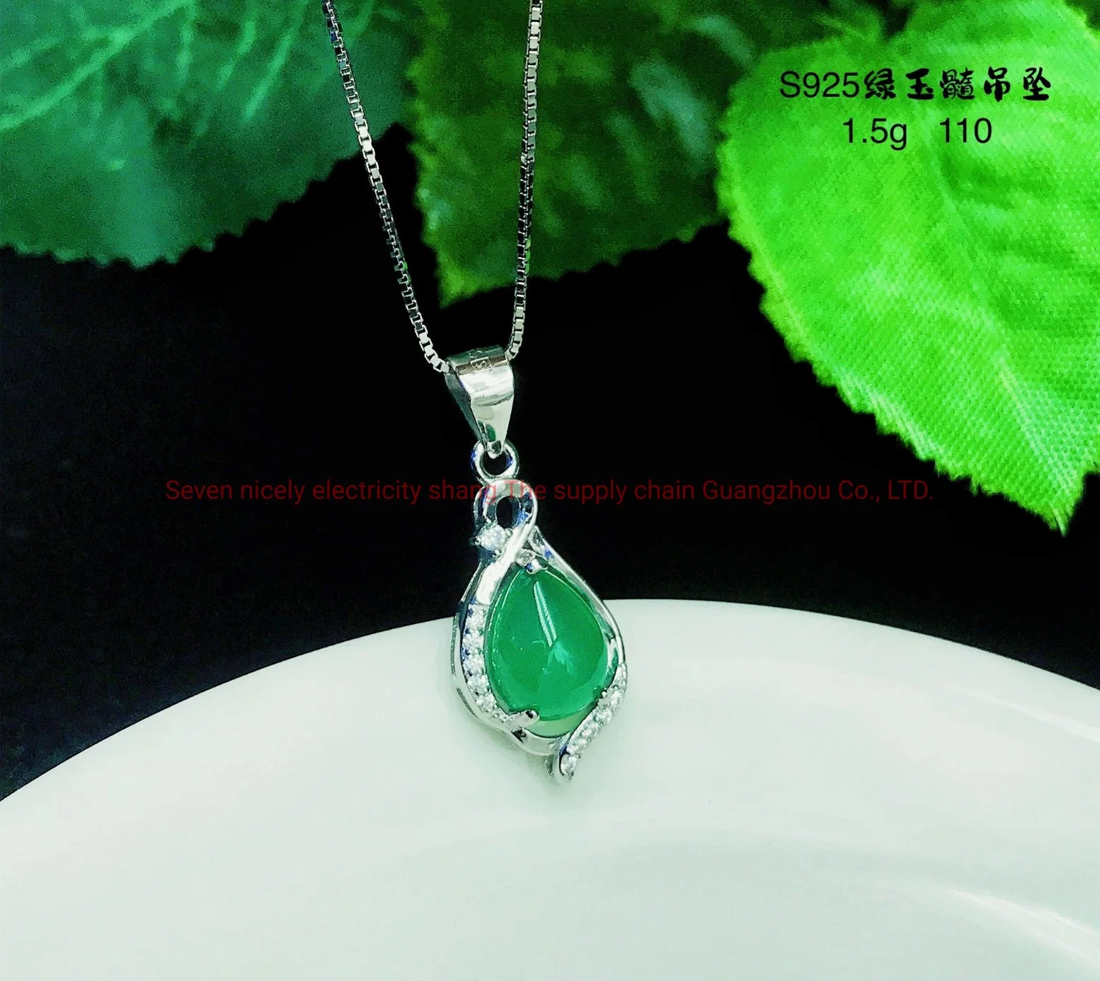 925 de plata Mayorista/Proveedor de primera calidad Streling Bisutería regalo para mamá superventas colgante de la llegada de nuevos accesorios de mujer joyas colgante Chrysoprase personalizado