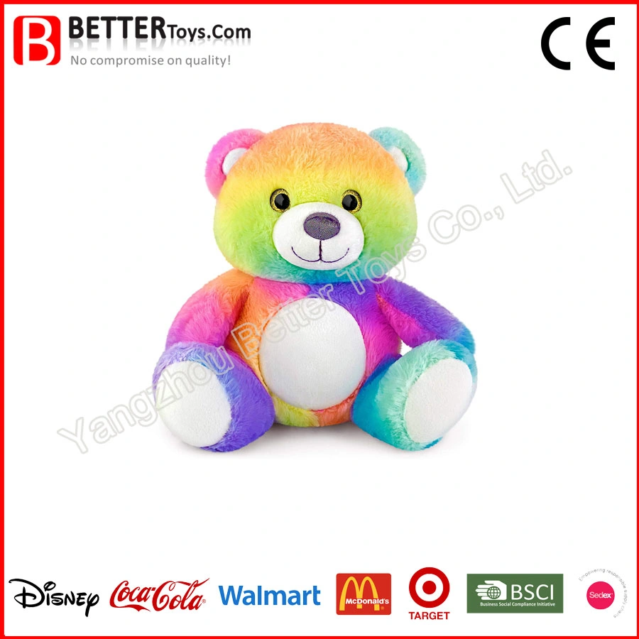 Stuffed Rainbow Bear Soft Toy Plush Animal