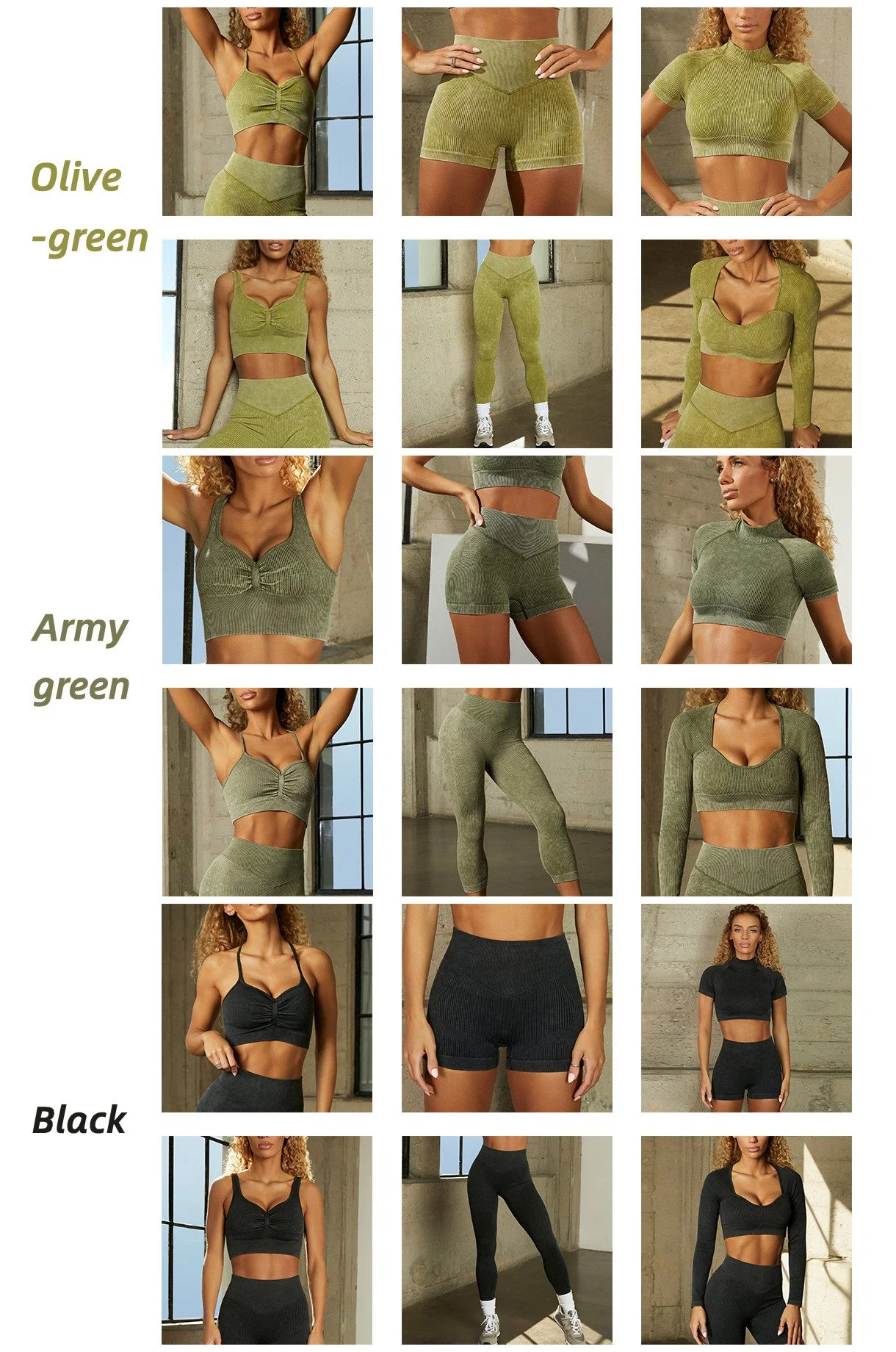 Ropa de Yogawear para mujeres sin costuras Leggings de cintura alta ropa deportiva Ropa de gimnasio de 1/6 piezas ropa deportiva ropa de fitness Juego de yoga