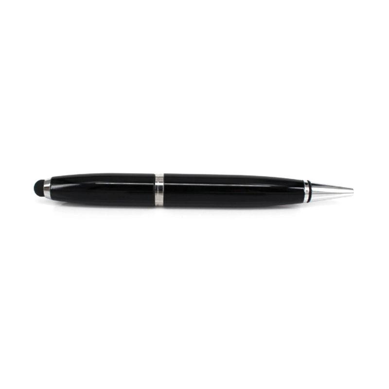 Ballpoint Black Pen Stylus USB Drive USB Flash Drive Laser Logo Good Quality USB Pen Drive USB Flash USB Disk