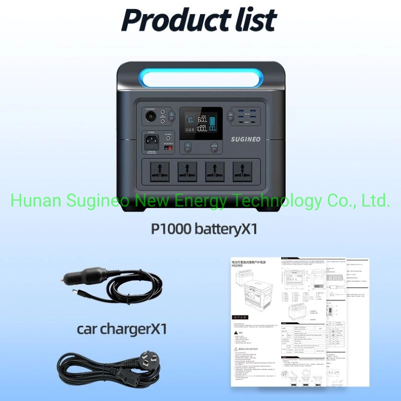 110V Tragbares Kraftwerk Sugineo P1000 China Manutacurer 2021 Neueste Super Wiederaufladbarer Multifunktionsstarter