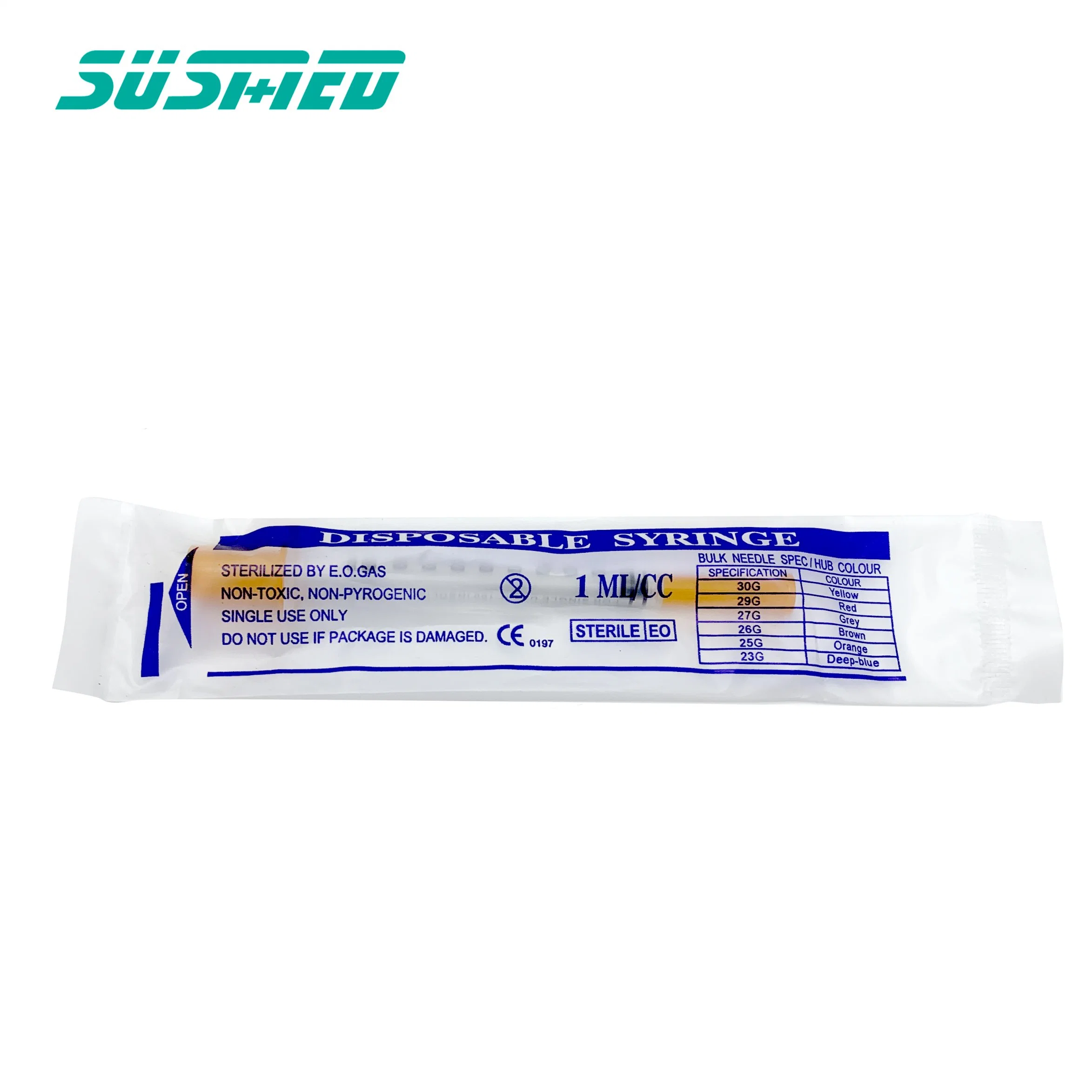 CE 1ml 2ml 3ml Disposable Medical Vaccine Syringe