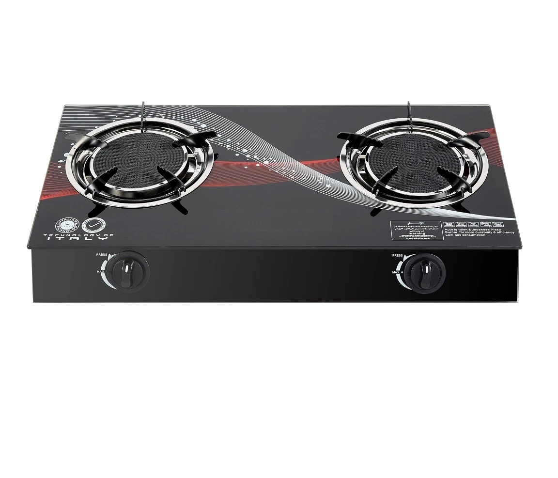 Africa Market Hot Slae Stainless Steel Cooktop 2 Burner Gas Cooker Stove