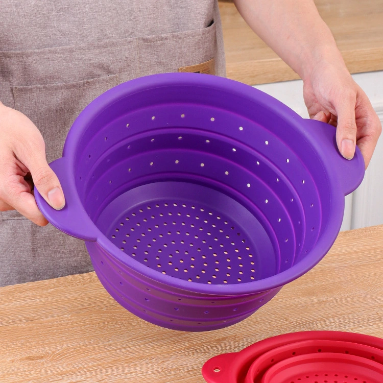 Collapsible Colander Silicone Drain Basket