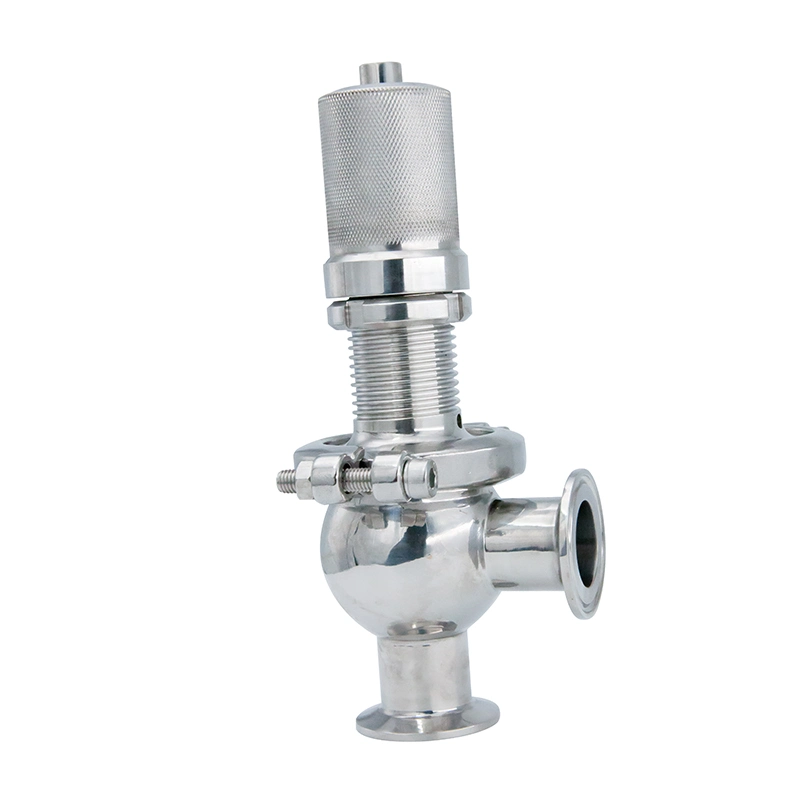 DN40 Sanitary Manual Pressure Safety Relief Valves with Clamping Connection