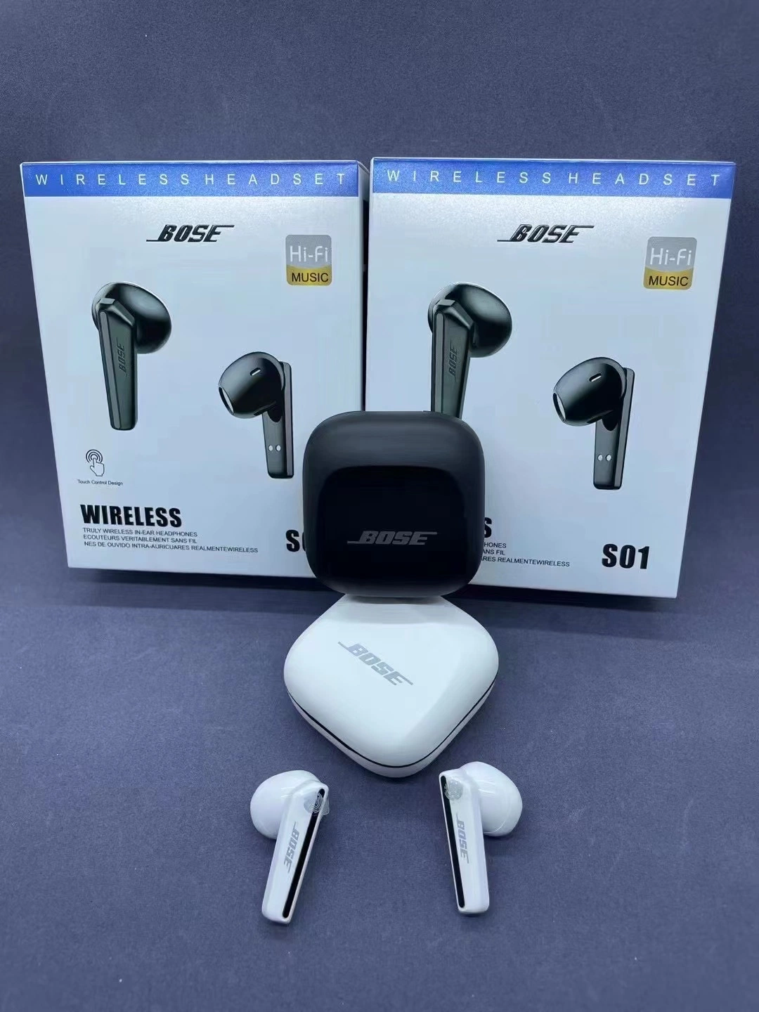 S01 سماعات الأذن اللاسلكية الحقيقية Blue Tooth Earphones Mobile Phone Accessory سماعة رأس Bluetooth سماعة أذن لاسلكية