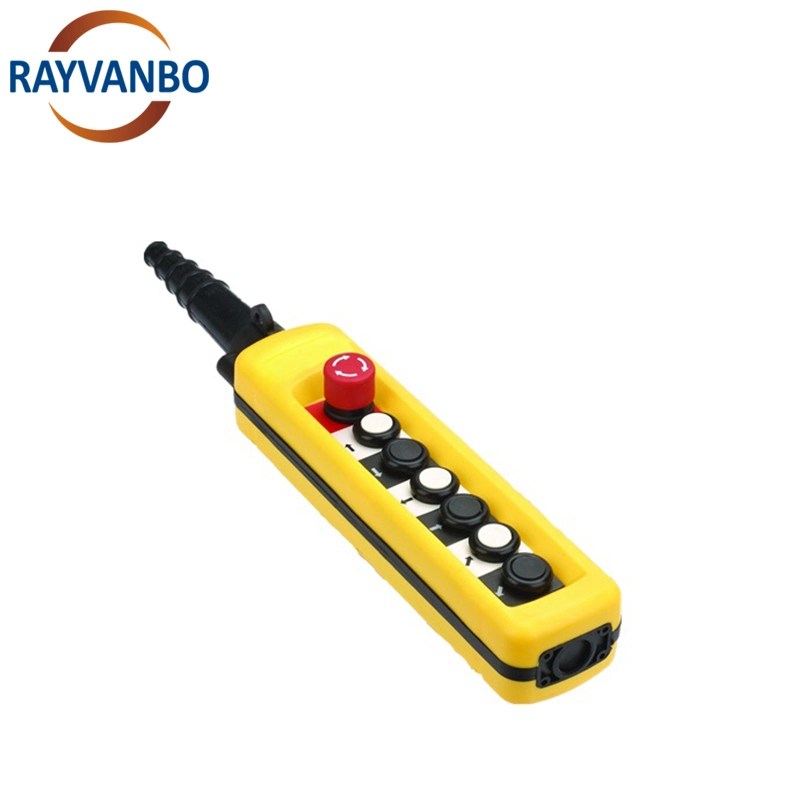 Manhua Xac-A8913 Crane Pendant Control Stationl IP65 ABS Plastic Waterproof Dustproof 8 Button Double Speed Emergency Button