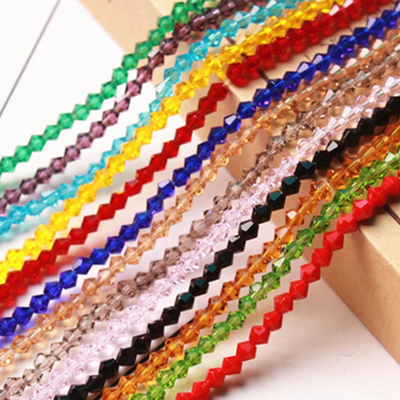 3/4/6mm Crystal Diamond-Shaped Beads Loose Beads DIY Handmade Hair Beads