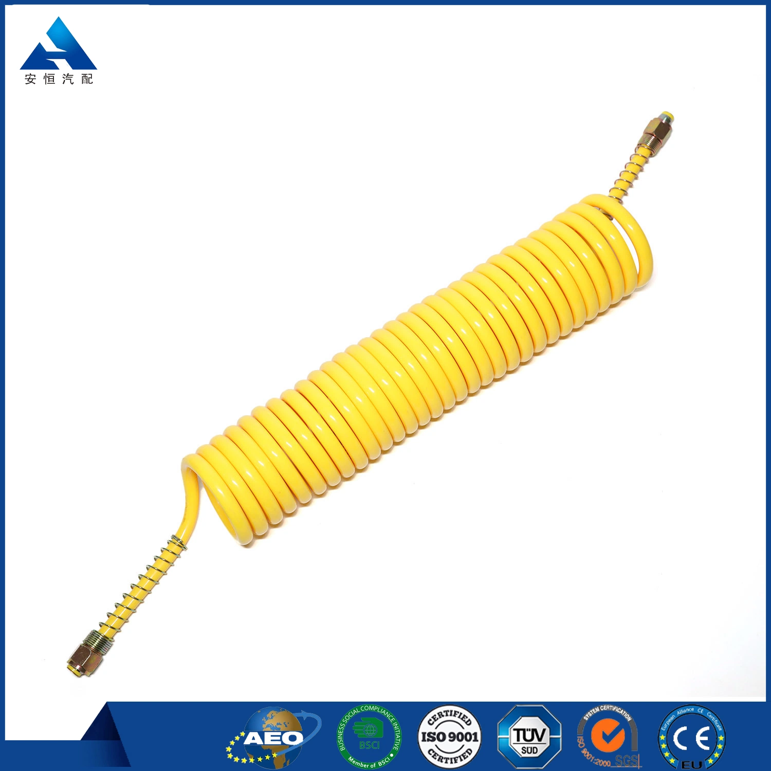 Flexible haute pression PU spirale flexible de la bobine de frein pneumatique de remorque pour la vente