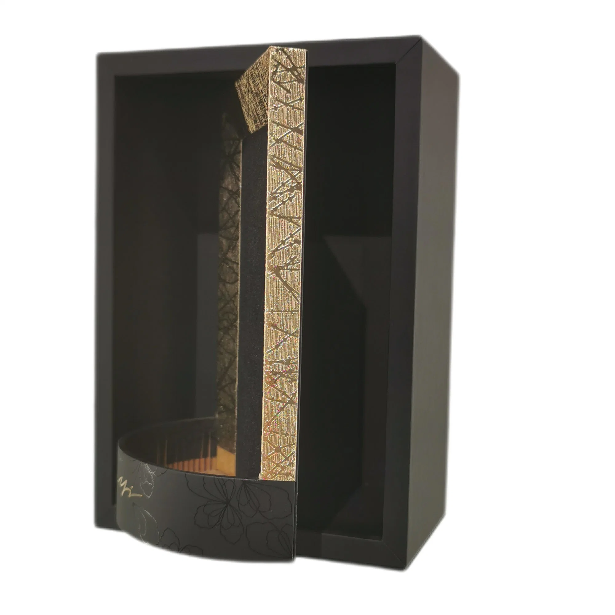 Hongyi Handmade Twinings Caja de madera oscura, bolsas de madera Caja de almacenamiento y embalaje de regalo de madera artesanal y PERFUME Perfume de MDF cajas de China Set de regalo