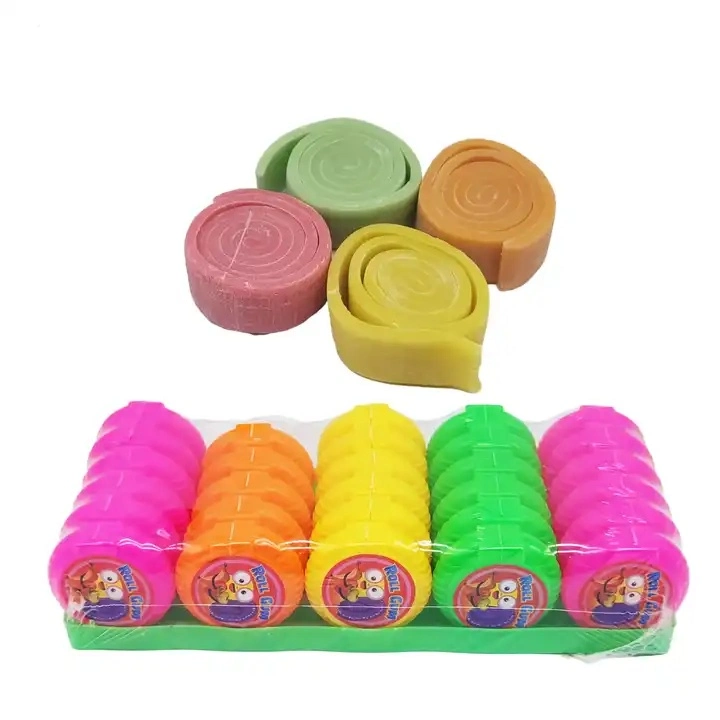 Atacado rolo louco Misture frutas sabor Halal mastigando Gum Roll Gum bolha