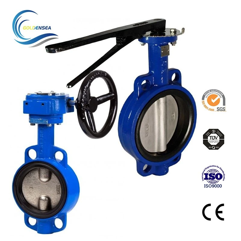 Cast Iron Grey Iron Rubber Sealing Vertical Disc Type Butterfly Valve