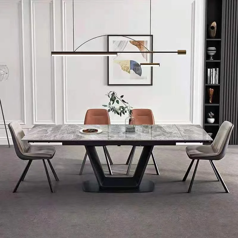 Nuevo diseño de alta calidad Mobiliario de casa moderna mesa de comedor y sillas CZ-DT09 (2)