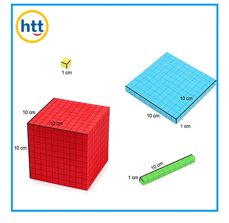 Juguetes educativos base de plástico diez unidades Rod base plana cubo Diez cuadras