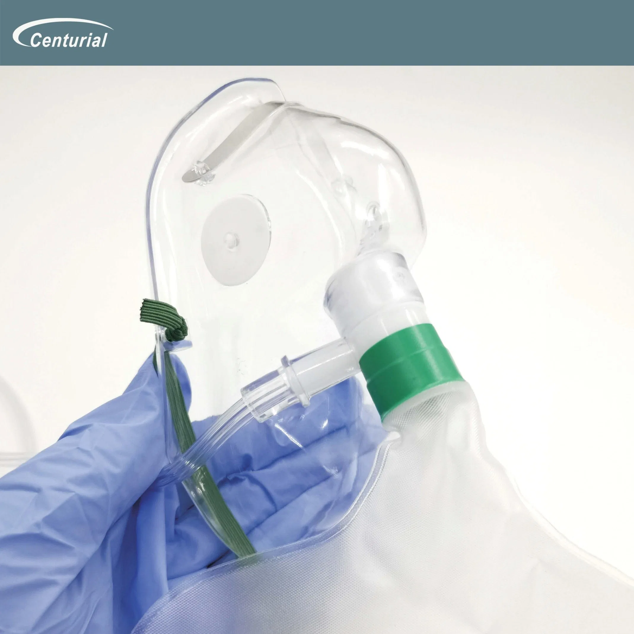 CE Certificado ISO médicos desechables máscara de oxígeno con tubos de PVC