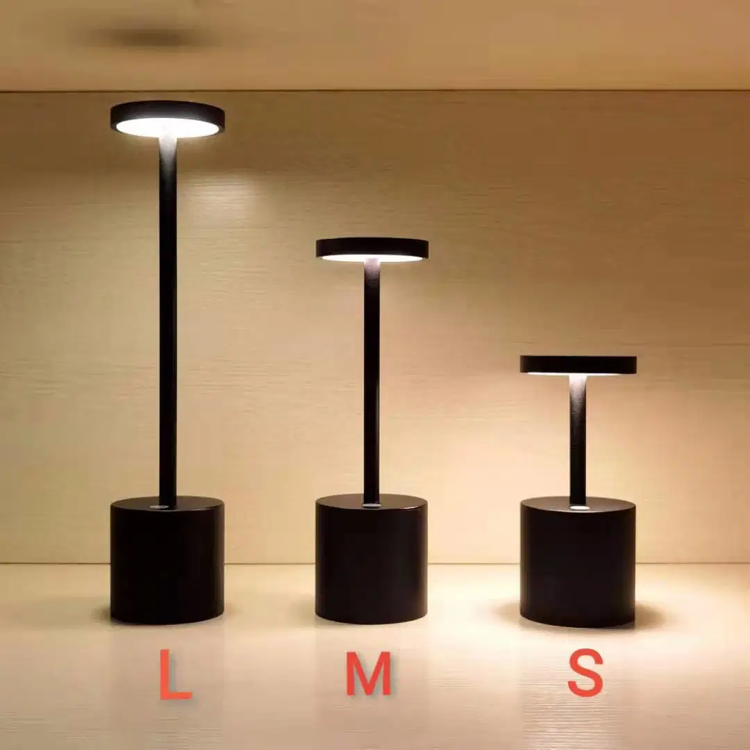 La decoración de la iluminación de la batería recargable Sensor táctil LED recargable Hotel Moderno regulable Lámpara de mesa con Temporizador automático para el Hotel Club Bar Restaurante