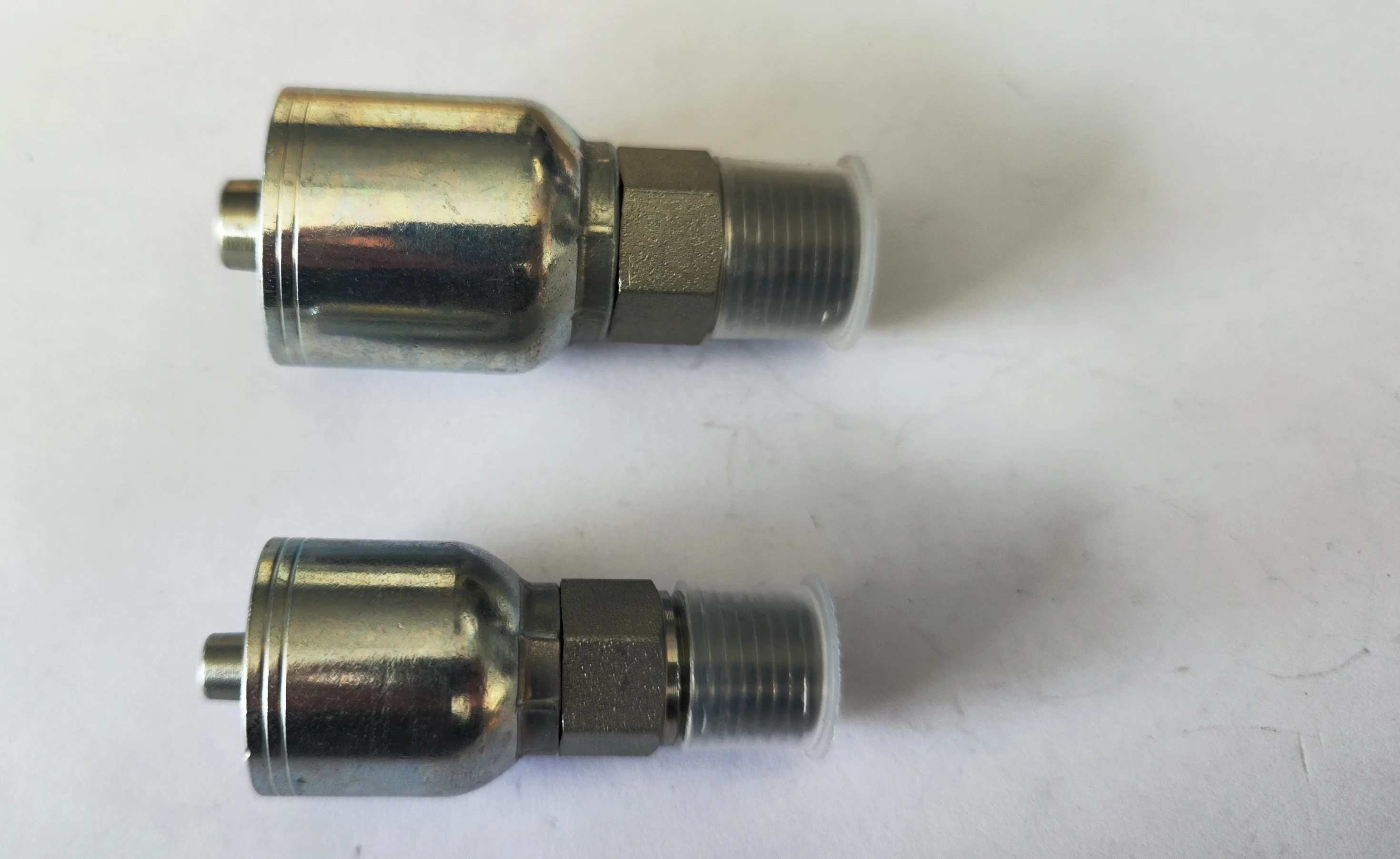 Conector macho de unión no-Skive NPT de conexión hidráulica de una pieza recta