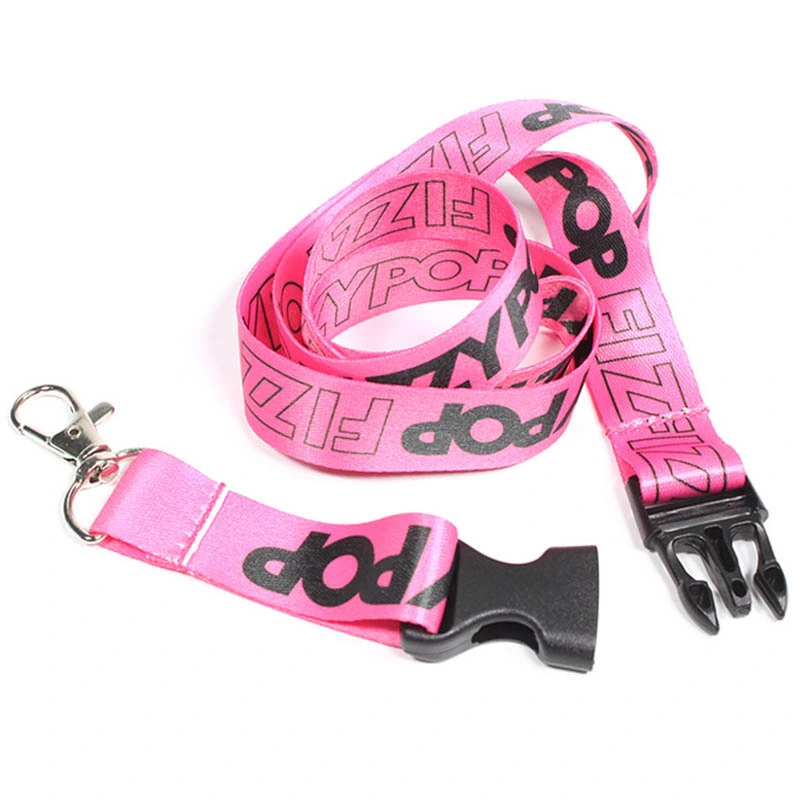 Logotipo personalizado grueso cuello impreso Lanyard poliéster para regalo