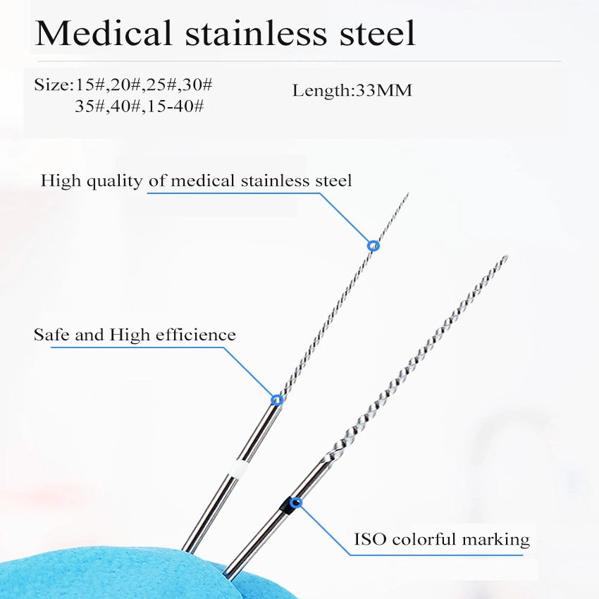 Dental Woodpecker Ss U Files Endodontic Files Stainless Steel Ultrasonic Optional Sizes Used for Root Cleaningu Files Endodontic Files Stainles