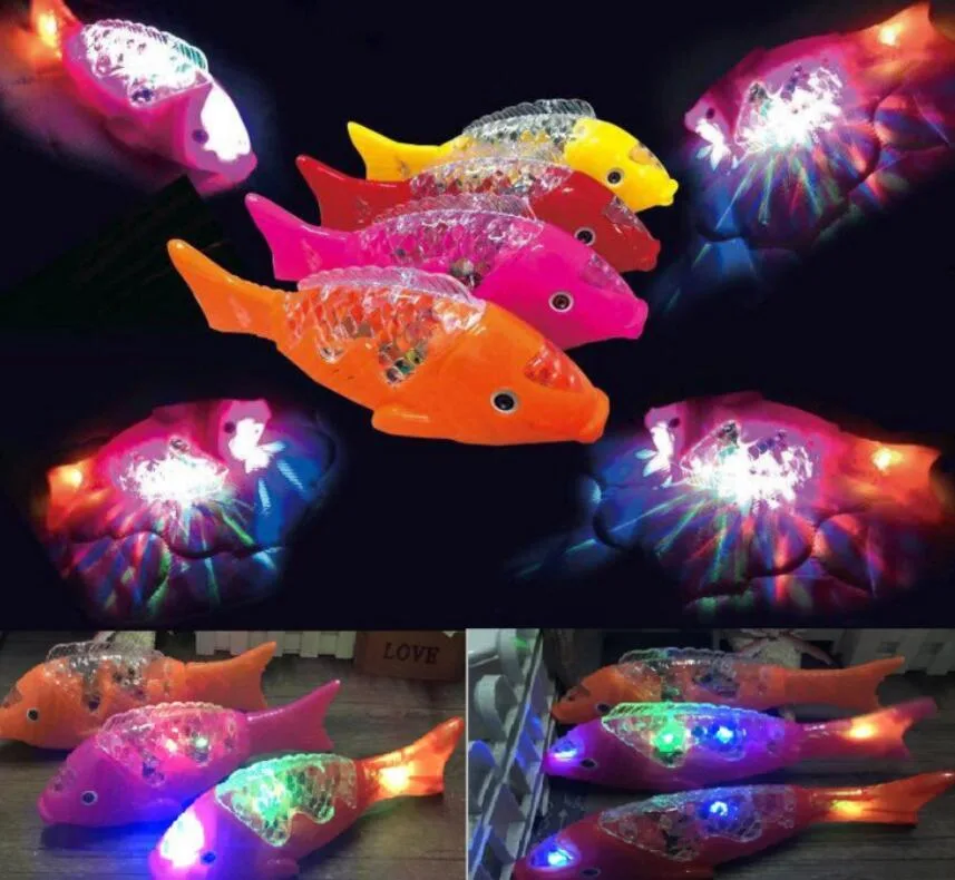 Electric Fish Luminous Music Projection Swing Simulation Animal Interactive Robot Fish Toys for Cat Dog Plastic Fish