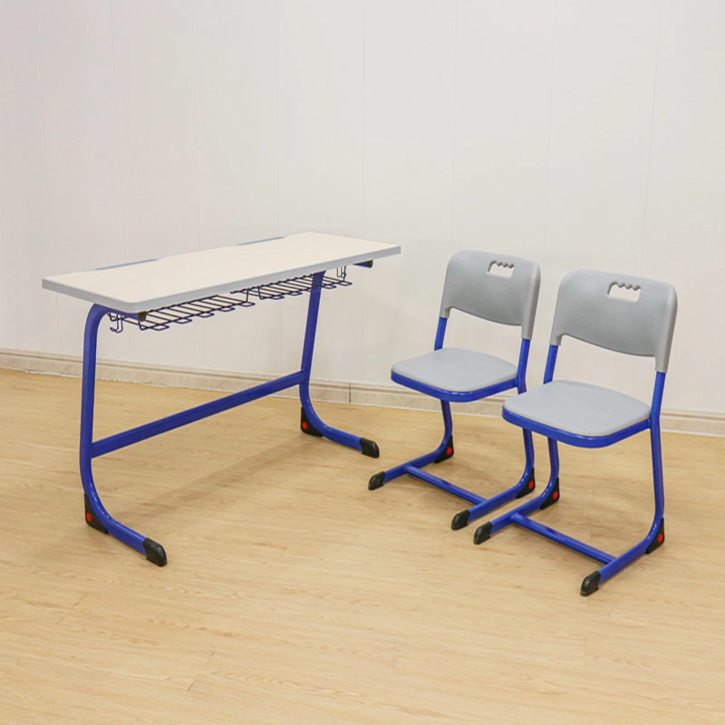 Estudiante de muebles de metal doble juego de mesa y silla escritorio y silla de la escuela