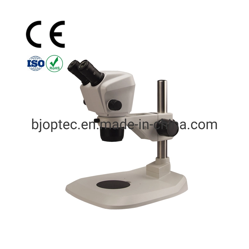 Microscopio estéreo con zoom trinocular para instrumento microscópico monocular