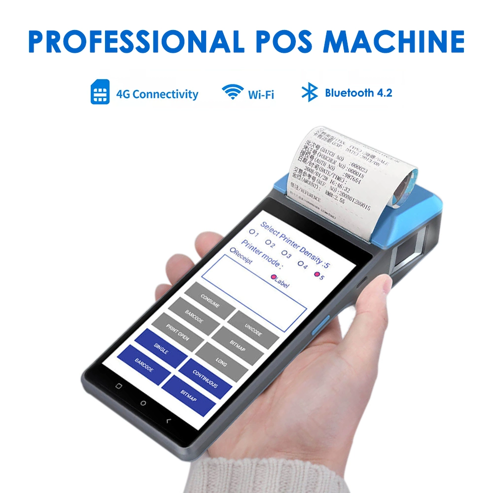 Support Custom 6.0 Inch Payment Machine POS System with Printer Android 10.0 (Z300)