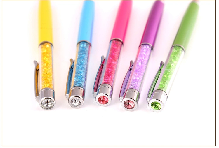 Promotion Metal Cheap Diamond Crystal Pen as Stylus Ball Point Pen