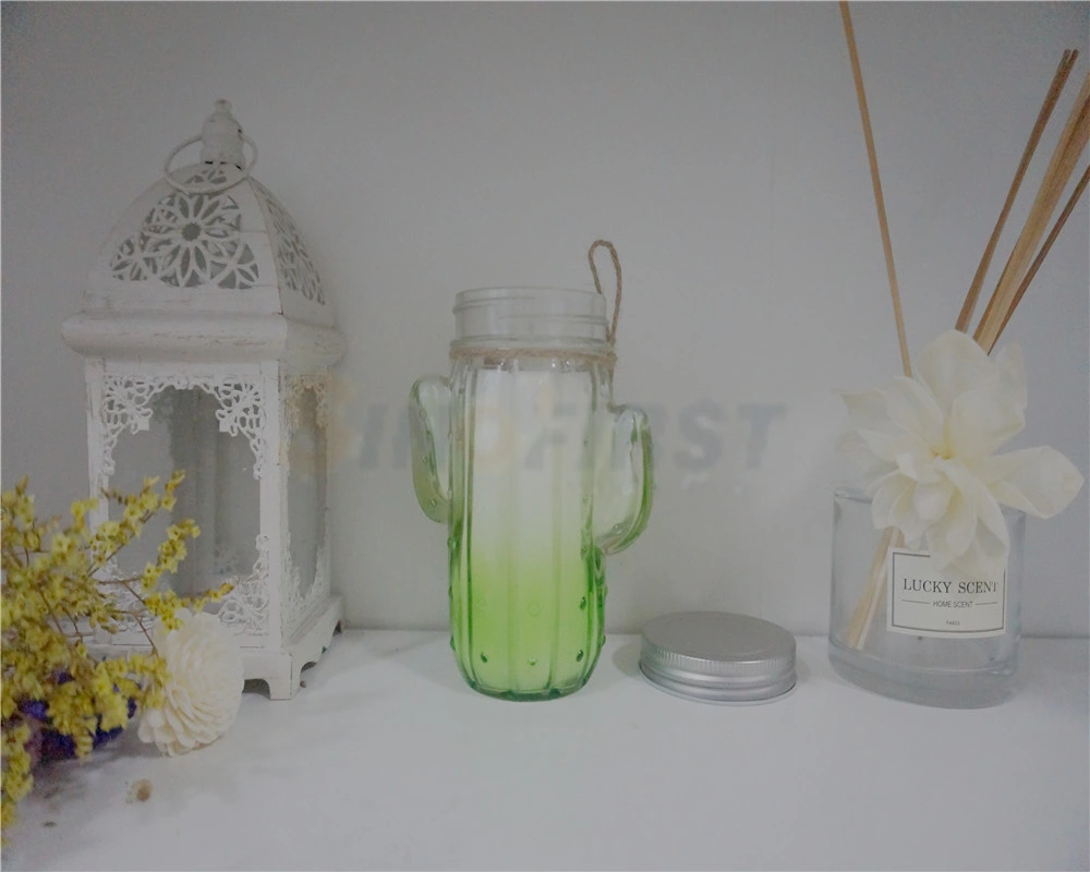 Custom Fragranced /Scented Glass Jar Candle for Home Decoration/Wedding with Glass Lid