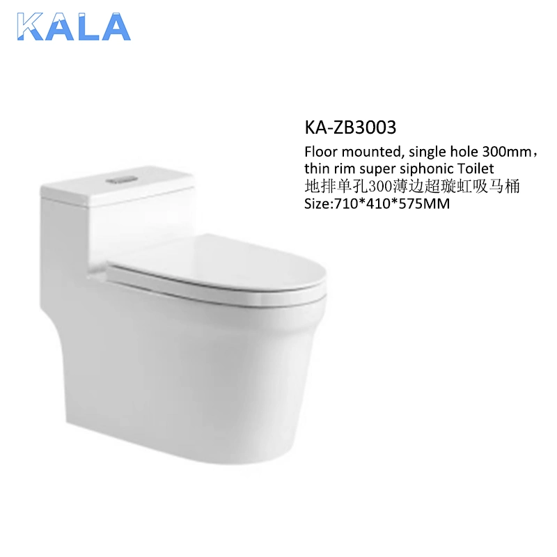 Modern Design Bathroom Ceramic Washdown Thin Rim Super Siphonic Sanitary Toliets