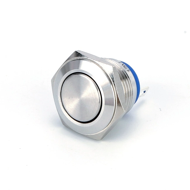 16mm Stainless Steel/Nickel Plated Brass Push Button Switch