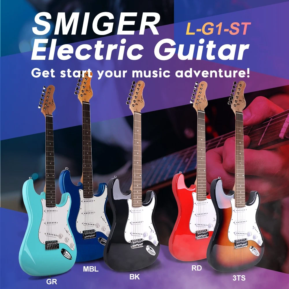 Wholesale/Supplier Musical Instruments Electric Guitar in Red, Blue, Green Color