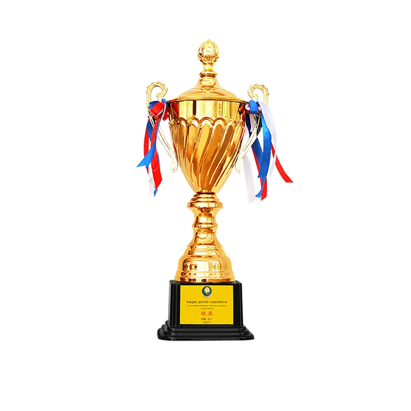 Chinese Arts and Crafts Manufacturer Designs Custom Wholesale/Supplier Fine Carved Electroplated Golf and Basketball Competition Prizes Crystal Metal Trophy Cup