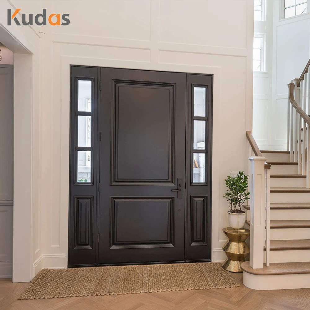 Custom Modern Rated Main Exterior Security Steel Front Entry Wooden Doors for House