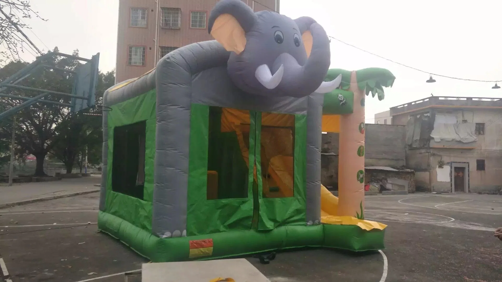 2019 New Kids Inflatable Funny Elephant Jumping Bouncer with Slide for Sale
