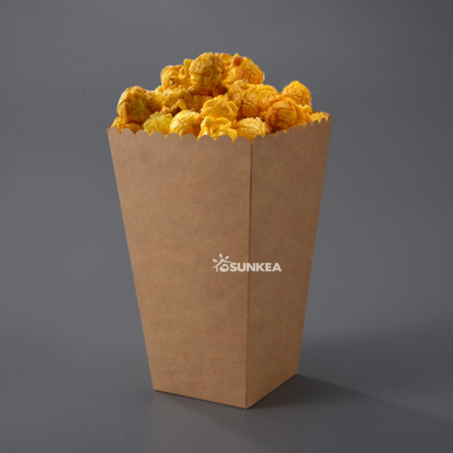 S M L Logo Printed Disposable Popcorn Box Popcorn Cup