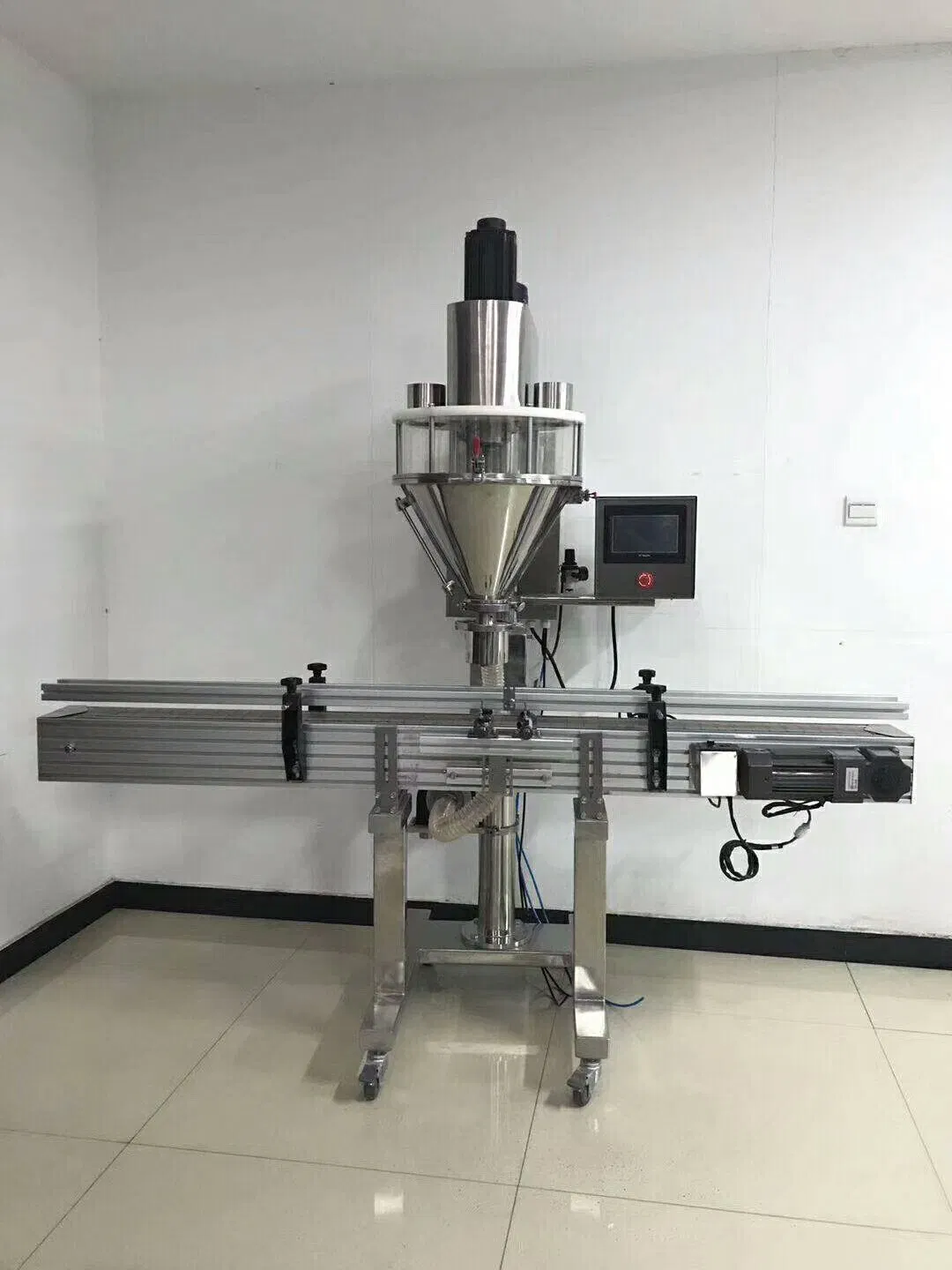 1-10kg máquina de llenado de sinfín de alta exactitud semiautomática/proteína de peso neto Máquina de embalaje de llenado de polvo de la nutrición de la especia