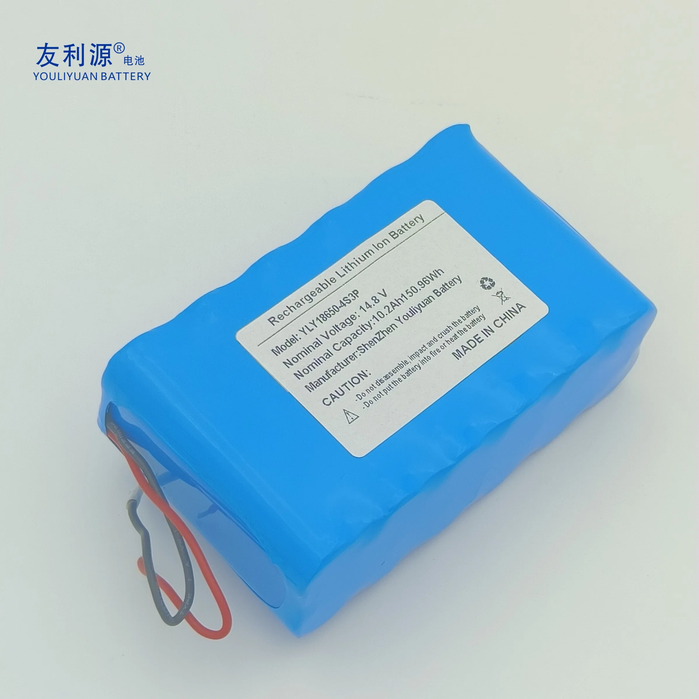 Manufacturer Factory High Capacity Cell 3400mAh 18650 4s3p 14.8V 10.2ah 150.96wh with BMS/PCB and Lead Wire for Solar LED Light/Massage Gun