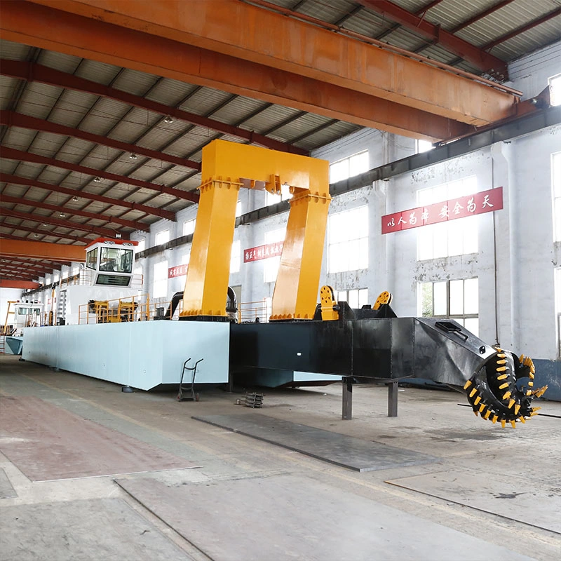 China 16 Inch Hydraulic System Cummins Diesel Engine River Lake Sand Dredging Pump Machine Gold Mining Dredger in Port Construction Cutter Suction Dredger