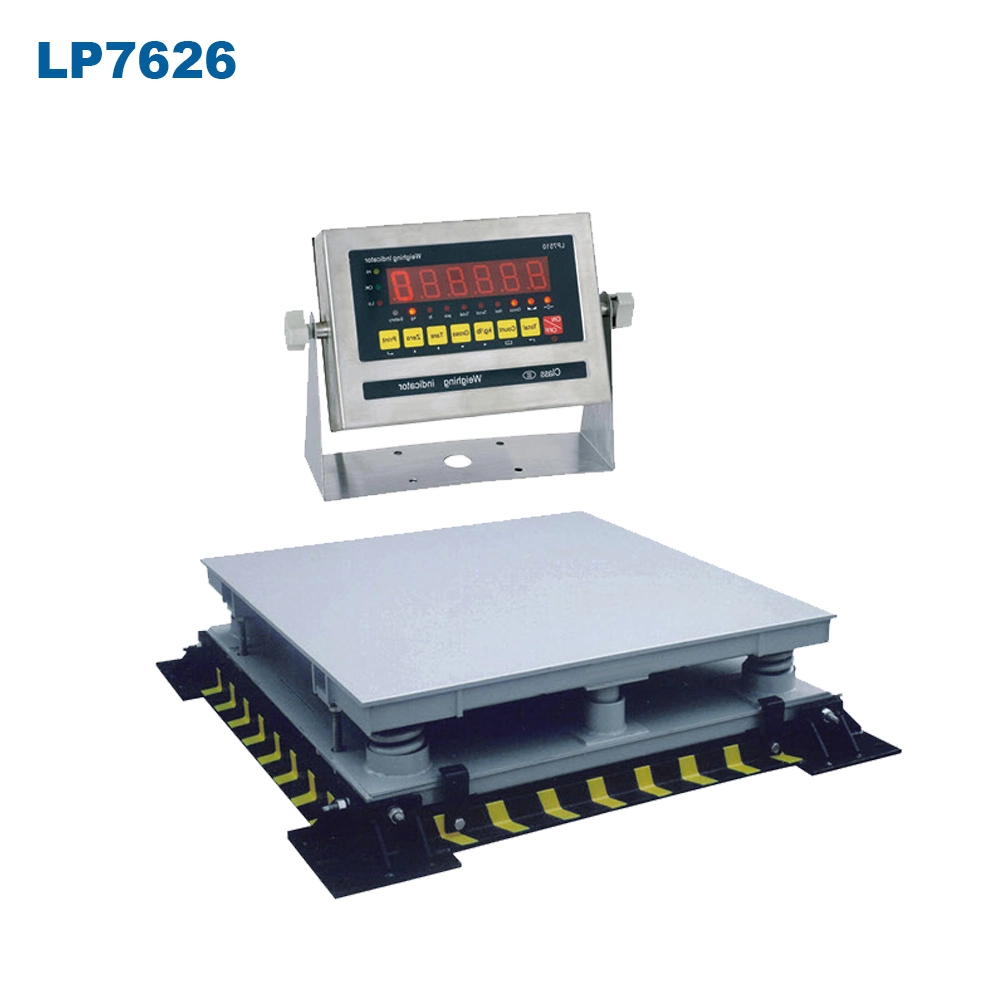Acero inoxidable de alta precisión amortiguación digital balanza de suelo de pesaje con Impresora