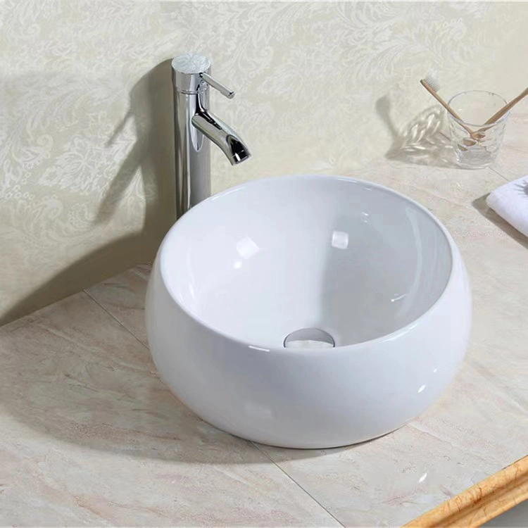 6014 Household Ceramic Table Basin Set Bathroom Square Wash Basin Balcony Round Wash Basin Small Size Art Basin