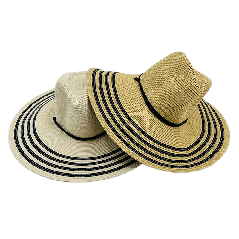 2023 Moda Wholesale/Supplier paja plana salvavidas Sombreros paja plegable a medida Sombrero de Panamá para mujeres