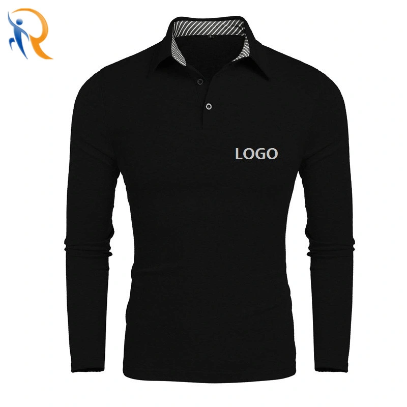 Nueva llegada del otoño ropa logotipo Cutomized Mens POLO MANGA LARGA