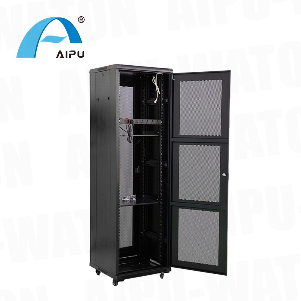 Floor Standing Cold-Rolled Steel Server Rack Cable Management Data Center IP Grade: IP20 Fixed Shelf, Cooling Fan, PDU Are Optional Accessories