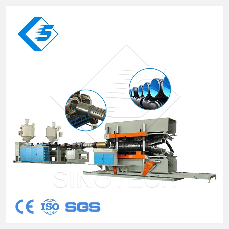 High Pressure High Capacity HDPE PP PVC Flexible Corrugated Pipe Extrusion Machinery Double-Wall Plastic Hose Extrusion Production Line Price