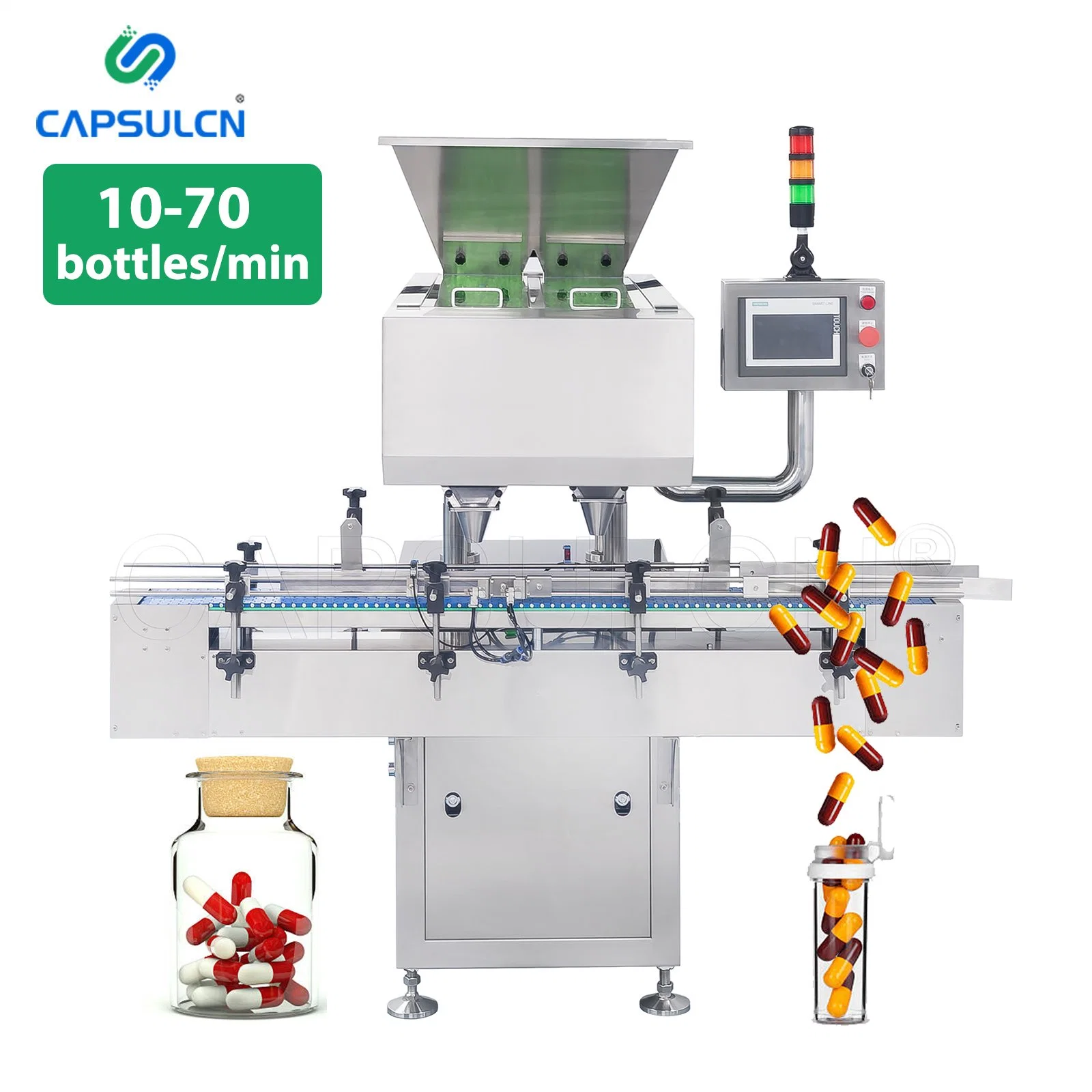 Capsulcn Multi Channel Automatic Vibrating Pill Tablet Capsule Counter Soft Gel Candy Tablet Capsule Counting Machine
