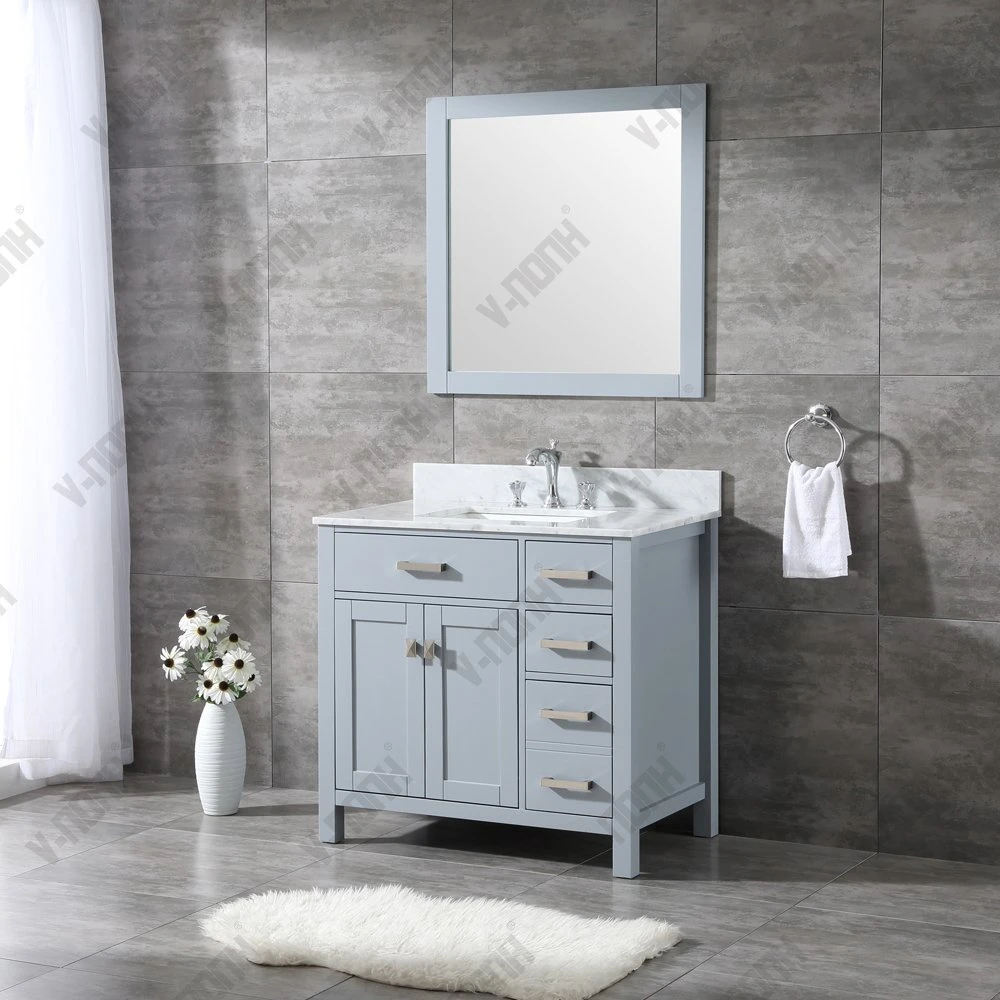 High-End Grey Cabinet Bathroom Vanity